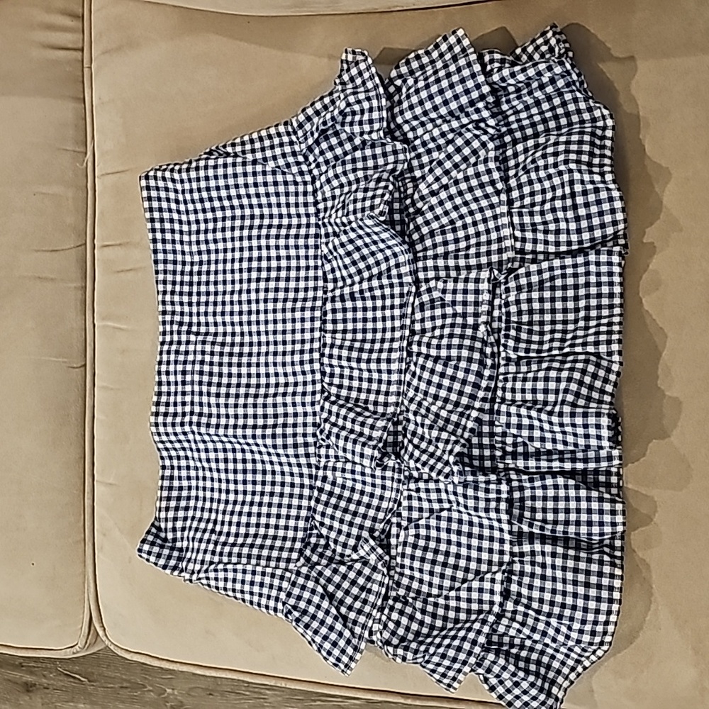 EUC LANDS END KIDS: Gingham Ruffled Skirt Size 7